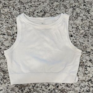 Cream Sleeveless Crop Top